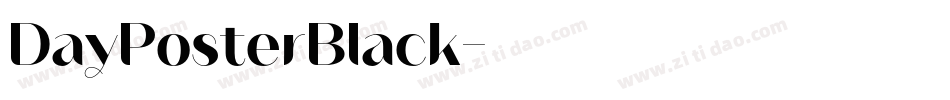 DayPosterBlack字体转换