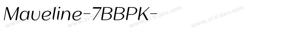 Maveline-7BBPK字体转换