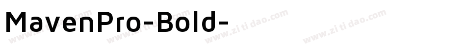 MavenPro-Bold字体转换