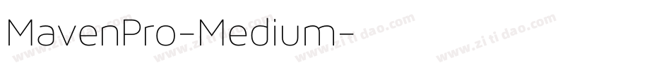 MavenPro-Medium字体转换