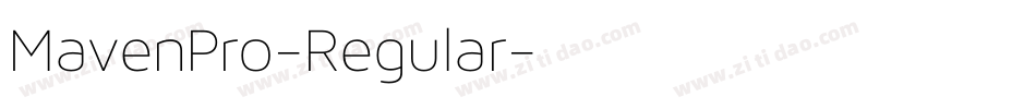 MavenPro-Regular字体转换