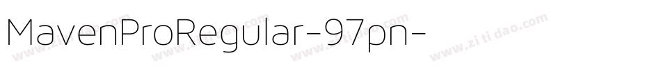 MavenProRegular-97pn字体转换