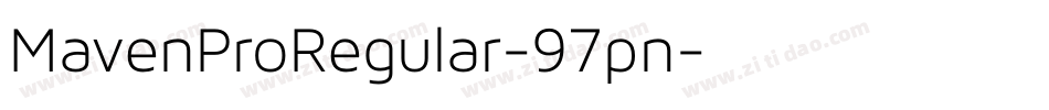 MavenProRegular-97pn字体转换