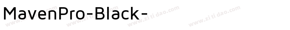MavenPro-Black字体转换