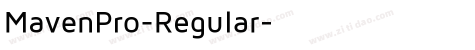 MavenPro-Regular字体转换