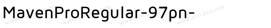 MavenProRegular-97pn字体转换