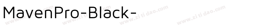 MavenPro-Black字体转换