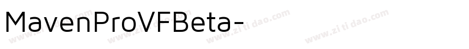 MavenProVFBeta字体转换