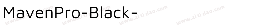 MavenPro-Black字体转换