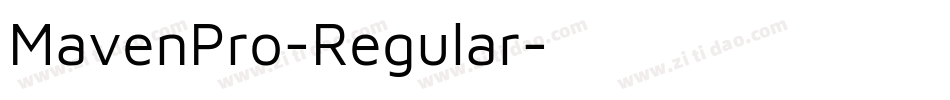 MavenPro-Regular字体转换