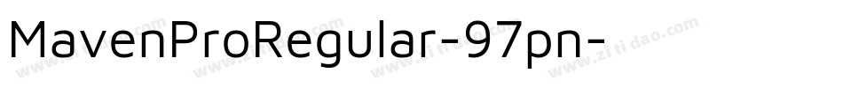 MavenProRegular-97pn字体转换