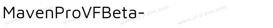 MavenProVFBeta字体转换