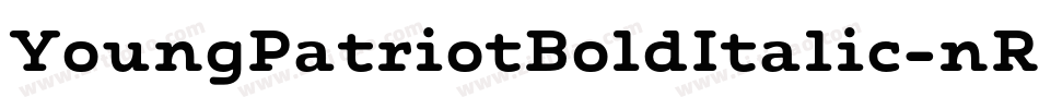YoungPatriotBoldItalic-nRx20字体转换