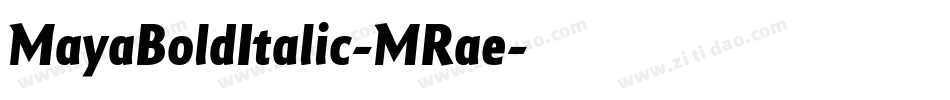 MayaBoldItalic-MRae字体转换