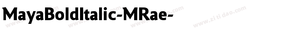 MayaBoldItalic-MRae字体转换