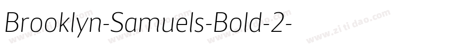 Brooklyn-Samuels-Bold-2字体转换