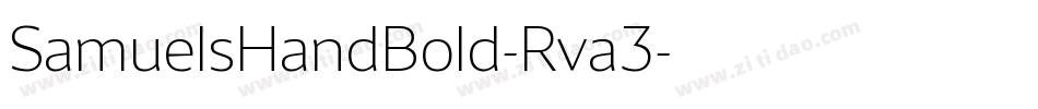 SamuelsHandBold-Rva3字体转换