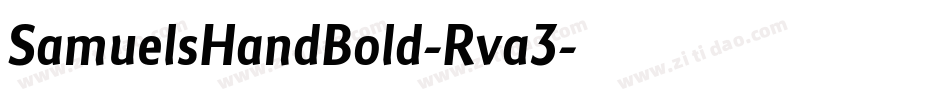 SamuelsHandBold-Rva3字体转换