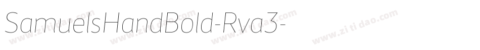 SamuelsHandBold-Rva3字体转换