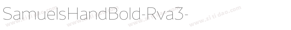 SamuelsHandBold-Rva3字体转换