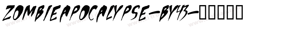 ZombieApocalypse-By43字体转换