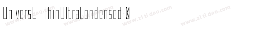 UniversLT-ThinUltraCondensed字体转换