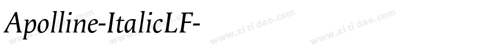 Apolline-ItalicLF字体转换