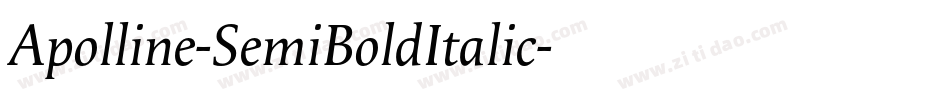 Apolline-SemiBoldItalic字体转换
