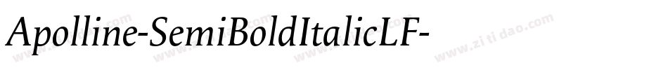 Apolline-SemiBoldItalicLF字体转换