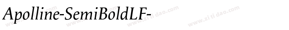 Apolline-SemiBoldLF字体转换