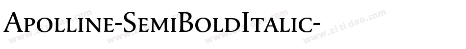 Apolline-SemiBoldItalic字体转换