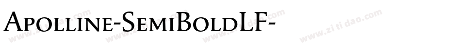 Apolline-SemiBoldLF字体转换