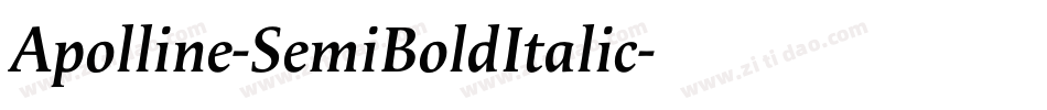 Apolline-SemiBoldItalic字体转换