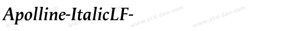 Apolline-ItalicLF字体转换