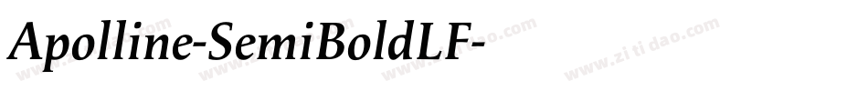 Apolline-SemiBoldLF字体转换