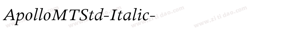 ApolloMTStd-Italic字体转换