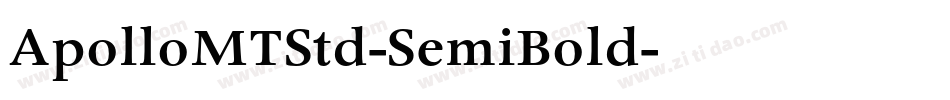 ApolloMTStd-SemiBold字体转换