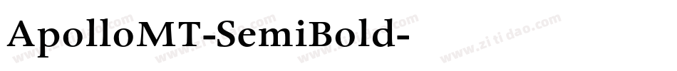ApolloMT-SemiBold字体转换