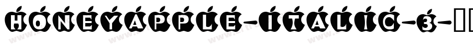 HoneyApple-Italic-3字体转换
