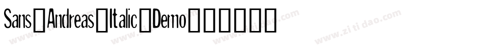 Sans-Andreas-Italic-Demo字体转换