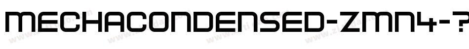 MechaCondensed-zmn4字体转换
