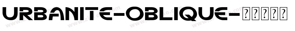 Urbanite-Oblique字体转换