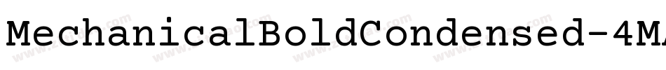 MechanicalBoldCondensed-4MA6字体转换