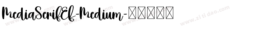 MediaSerifEF-Medium字体转换