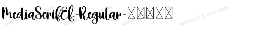 MediaSerifEF-Regular字体转换