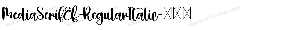 MediaSerifEF-RegularItalic字体转换
