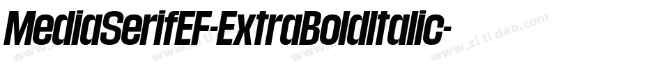 MediaSerifEF-ExtraBoldItalic字体转换