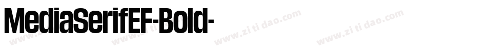 MediaSerifEF-Bold字体转换