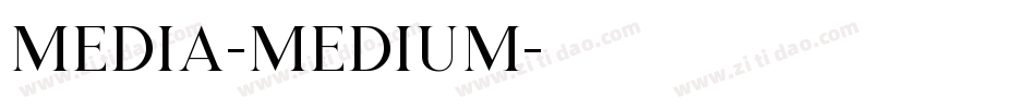 Media-Medium字体转换