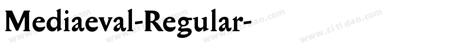 Mediaeval-Regular字体转换